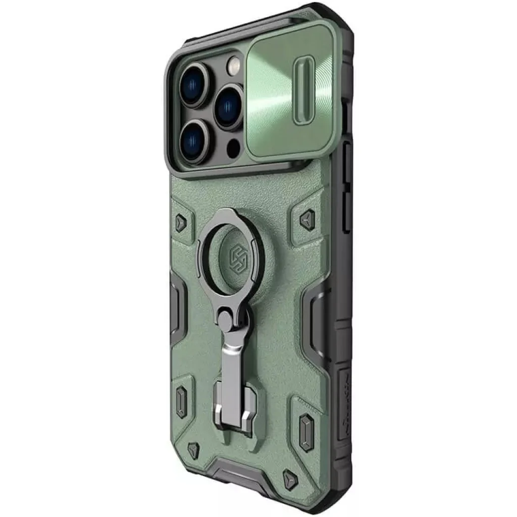 Чохол TPU+PC Nillkin Camshield Armor Pro No Logo Green для Apple iPhone 14 Pro