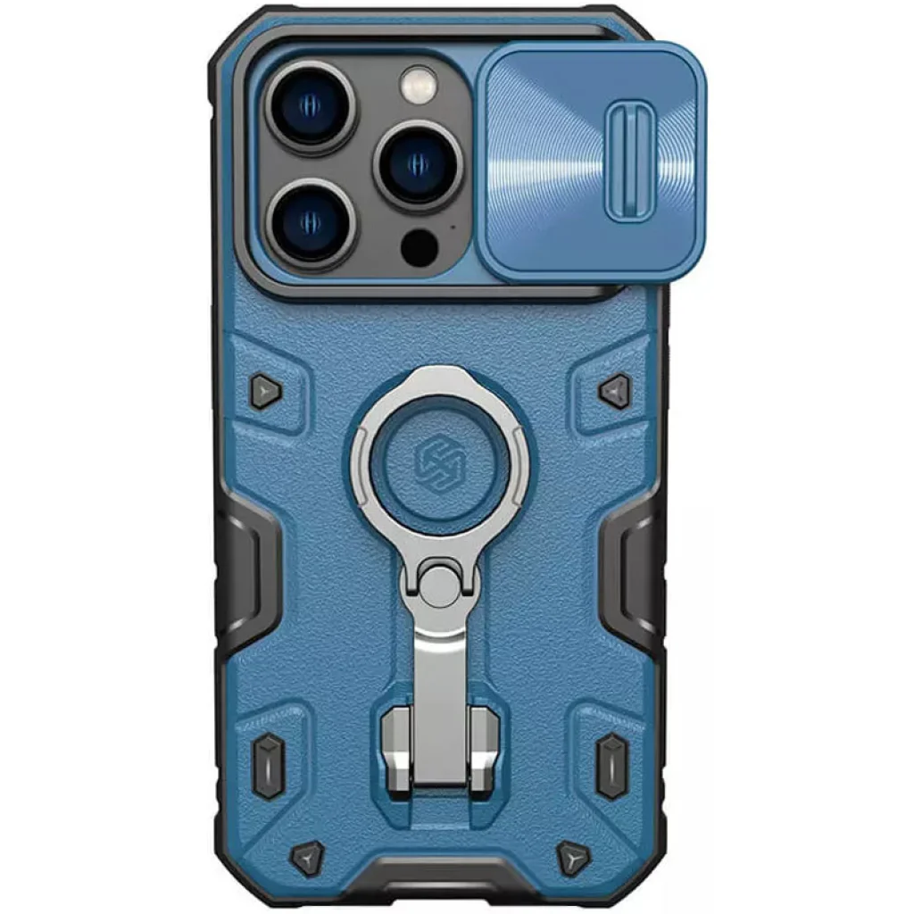 Чохол TPU+PC Nillkin Camshield Armor Pro No Logo Blue для Apple iPhone 14 Pro