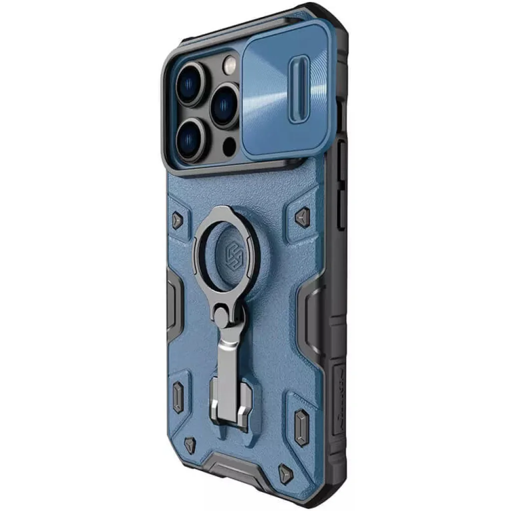 Чохол TPU+PC Nillkin Camshield Armor Pro No Logo Blue для Apple iPhone 14 Pro
