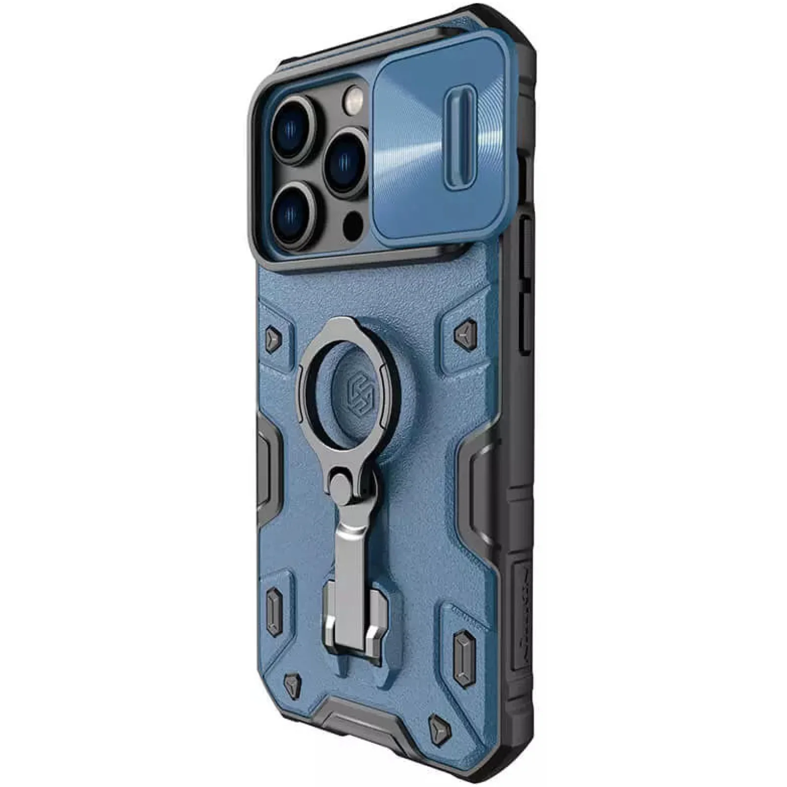 Чохол TPU+PC Nillkin Camshield Armor Pro No Logo Blue для Apple iPhone 14 Pro