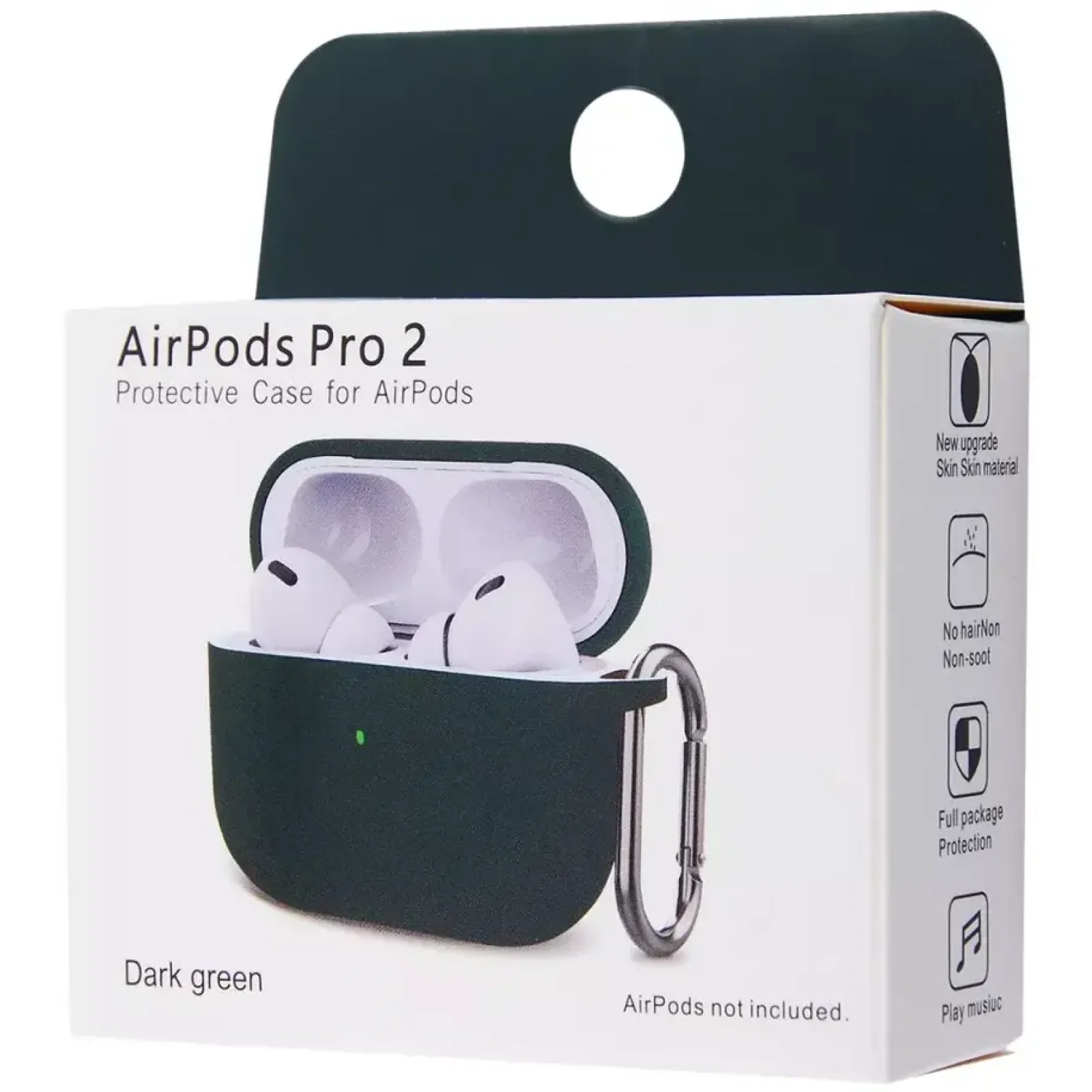 Чохол Silicone Case New with Clip Airpods Pro 2 Blue Cobalt