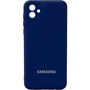 Цвет: Синий - Чехол Silicone Cover Full Camera (AA) Midnight Blue для Samsung Galaxy A04 SM-A045