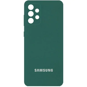 Цвет: Зеленый - Чехол Silicone Cover Full Camera (AA) Pine Green для Samsung Galaxy A53 5G SM-A536