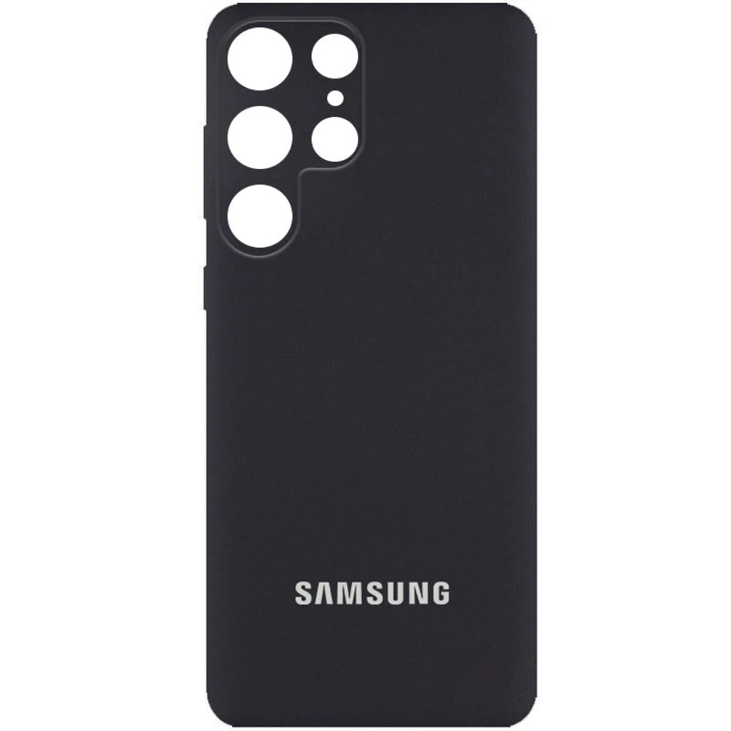 Чехол Silicone Cover Full Camera (AA) Black для Samsung Galaxy S23 Ultra SM-S918