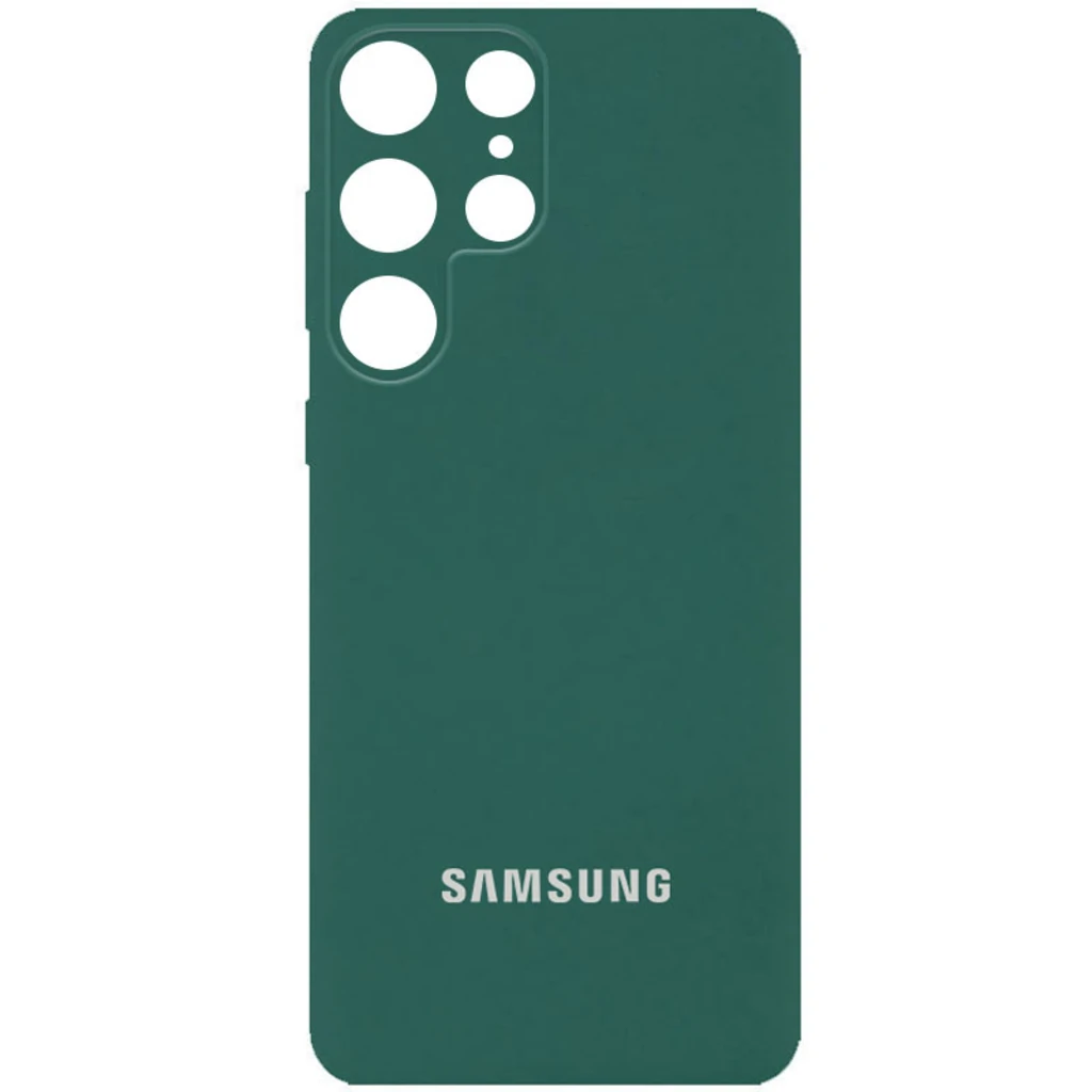 Чехол Silicone Cover Full Camera (AA) Pine Green для Samsung Galaxy S23 Ultra SM-S918