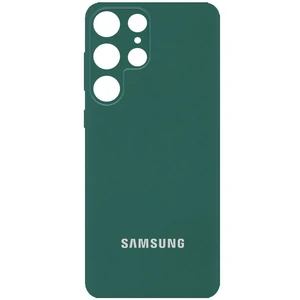 Цвет: Зеленый - Чехол Silicone Cover Full Camera (AA) Pine Green для Samsung Galaxy S23 Ultra SM-S918