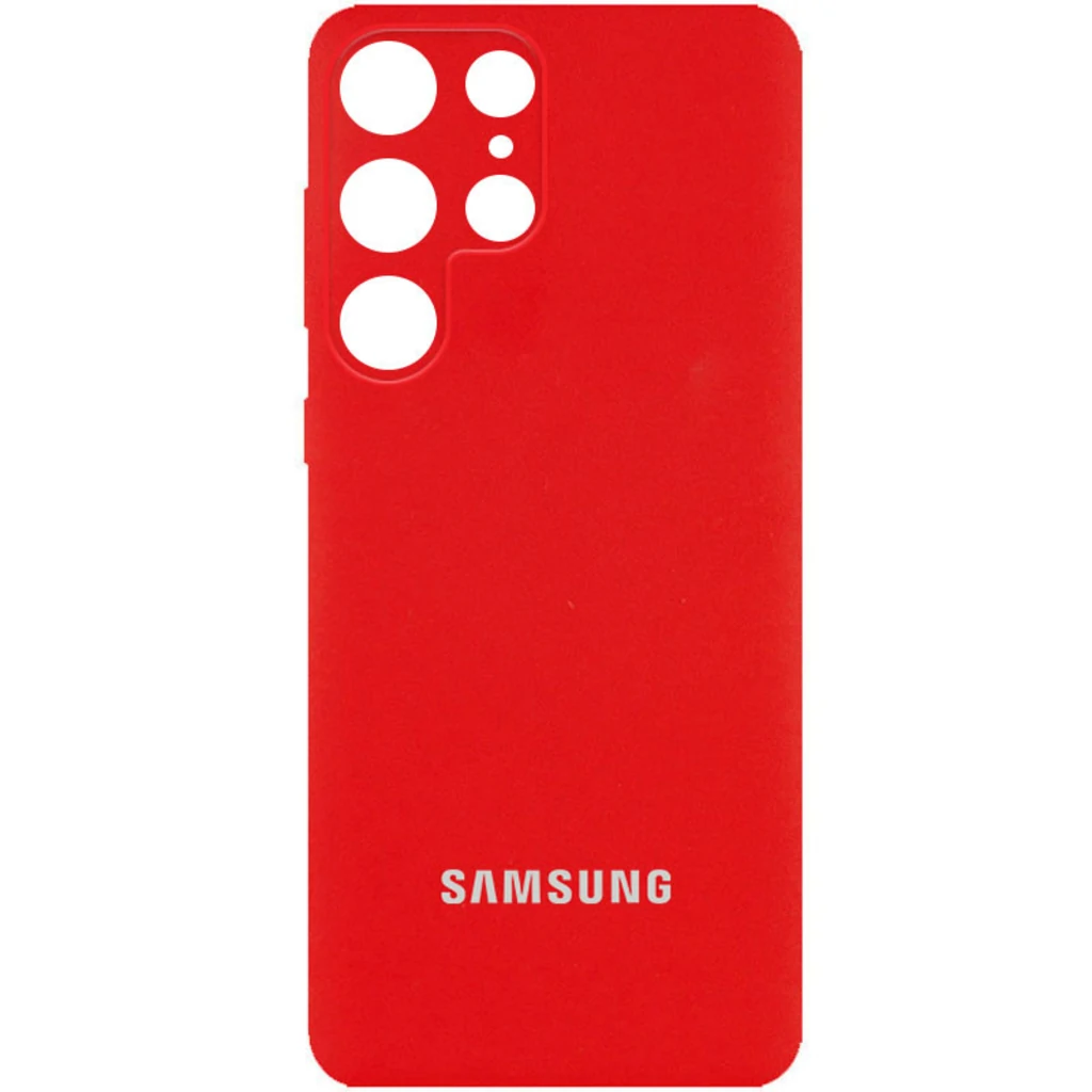Чехол Silicone Cover Full Camera (AA) Red для Samsung Galaxy S23 Ultra SM-S918