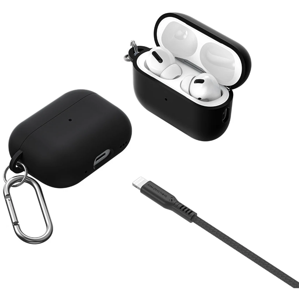 Чехол AirPods Pro 2 AmazingThing Smoothie Drop-Proof Anti-Bacterial Case Black