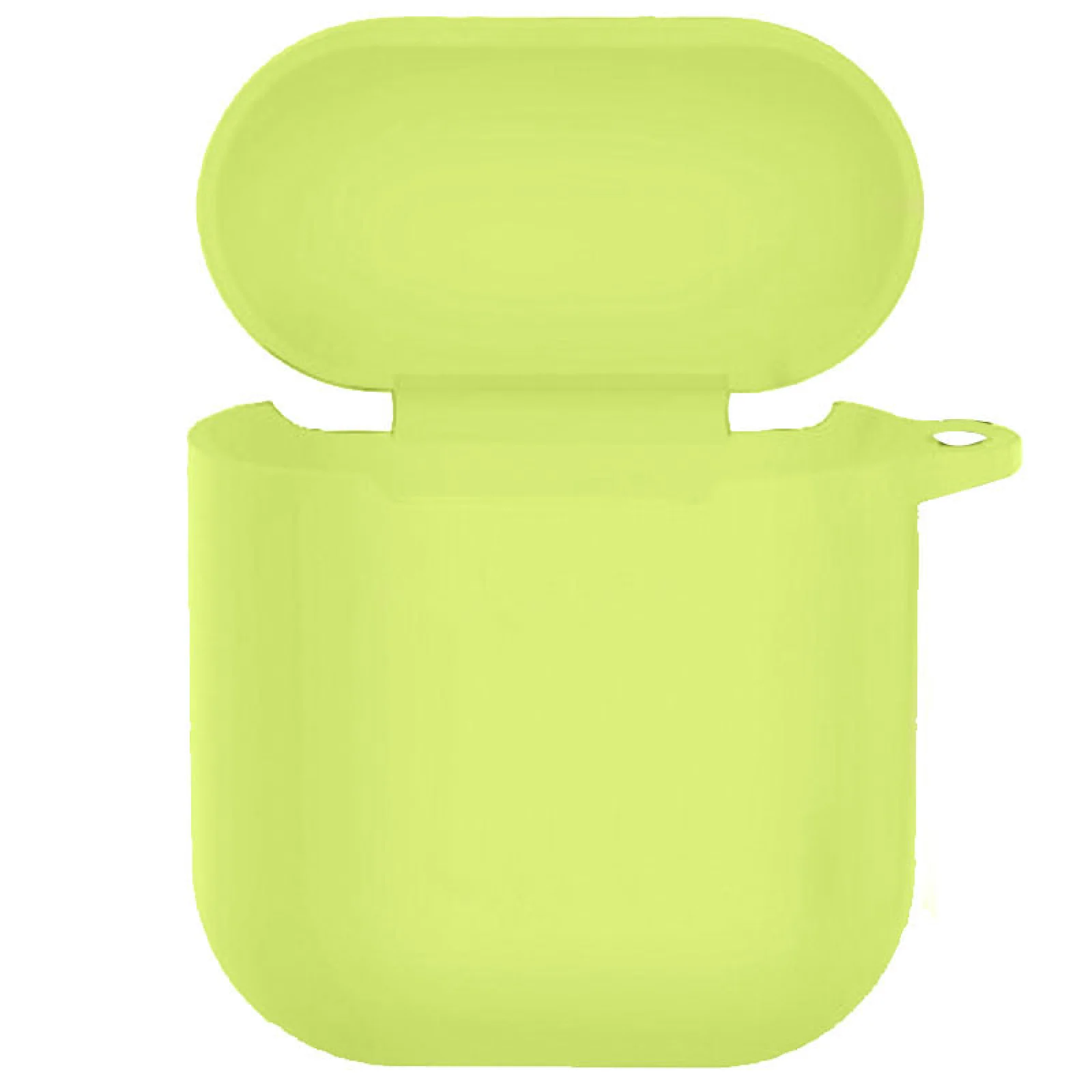 Чохол Silicone Case New with Clip Airpods, Airpods 2 Bright Yellow