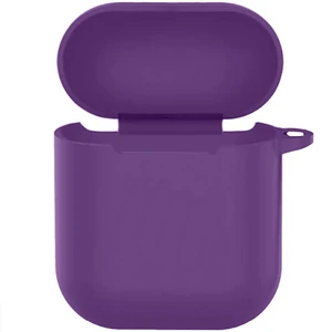 Колір: Фіолетовий - Чохол Silicone Case New with Clip Airpods, Airpods 2 Grape