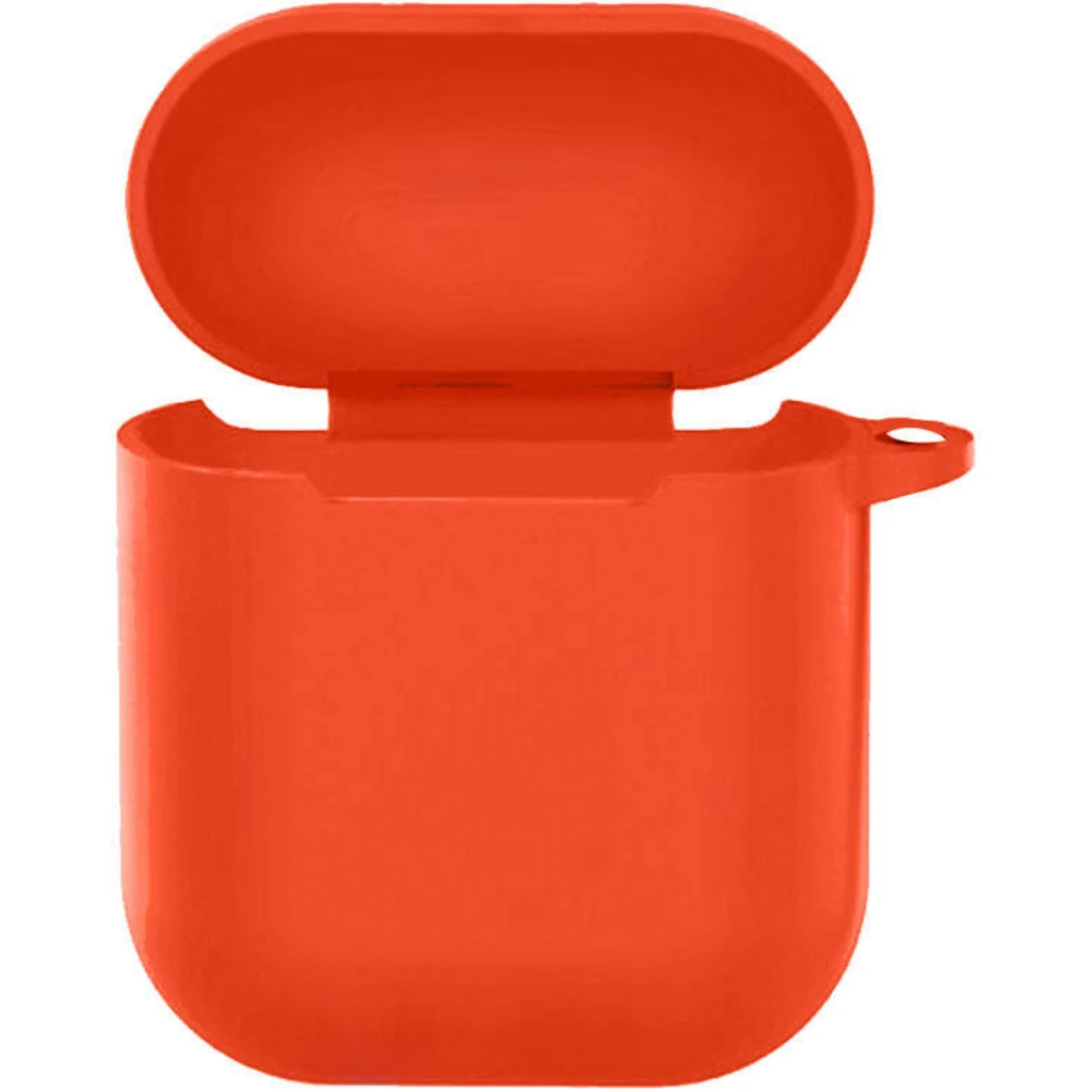 Чехол Silicone Case New with Clip Airpods, Airpods 2 Kumquat