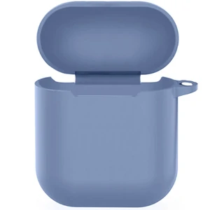 Чохол Silicone Case New with Clip Airpods, Airpods 2 Lavender Gray