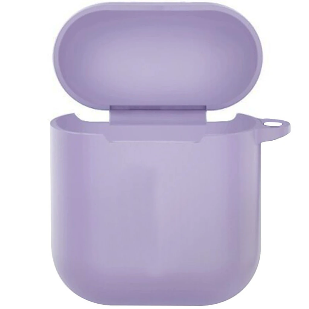 Чехол Silicone Case New with Clip Airpods, Airpods 2 Lilac Pride