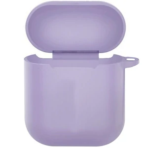 Колір: Ліловий - Чохол Silicone Case New with Clip Airpods, Airpods 2 Lilac Pride