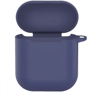 Колір: Синій - Чохол Silicone Case New with Clip Airpods, Airpods 2 Midnight Blue