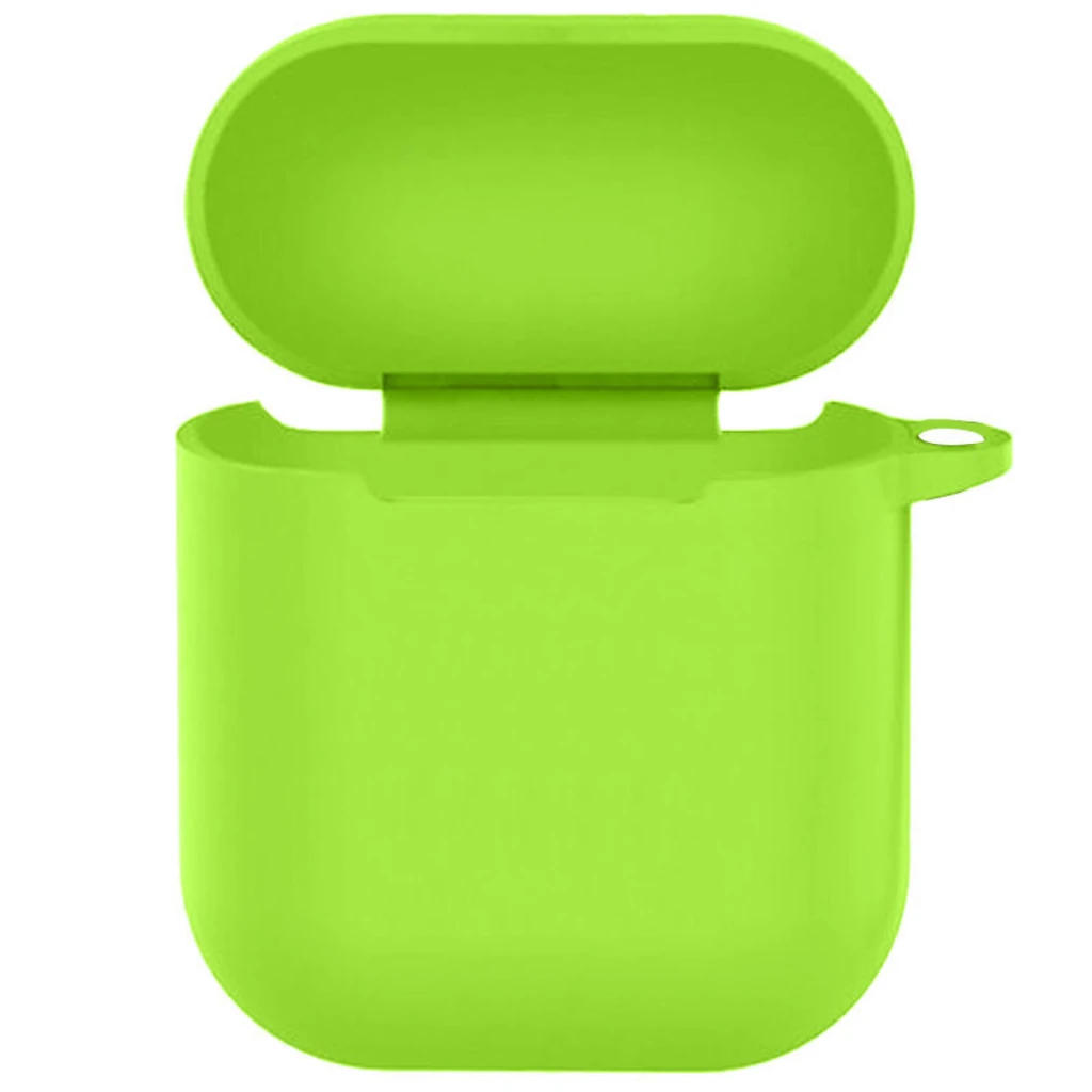 Чехол Silicone Case New with Clip Airpods, Airpods 2 Neon Green