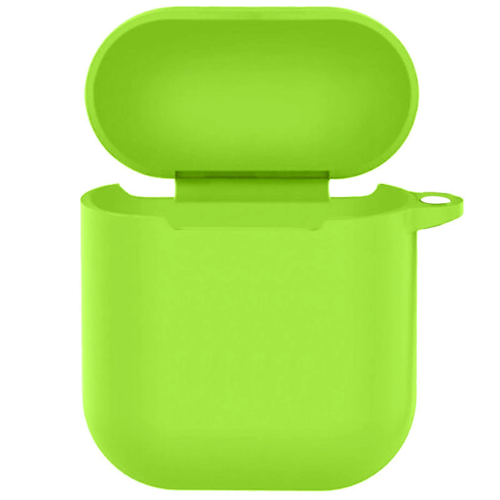 Чехол Silicone Case New with Clip Airpods, Airpods 2 Neon Green