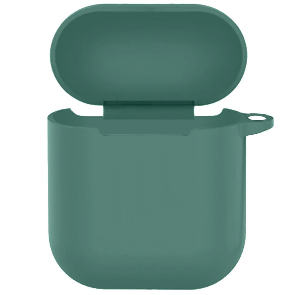 Чохол Silicone Case New with Clip Airpods, Airpods 2 Pine Green