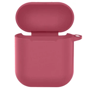 Колір: Червоний - Чохол Silicone Case New with Clip Airpods, Airpods 2 Rose Red