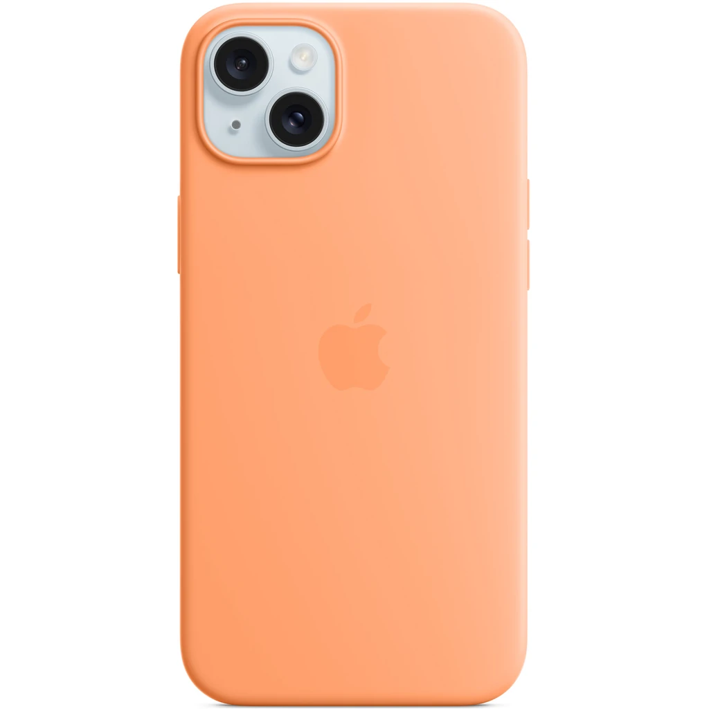 Чехол Apple iPhone 15 Silicone Case with MagSafe Orange Sorbet (HQCo)
