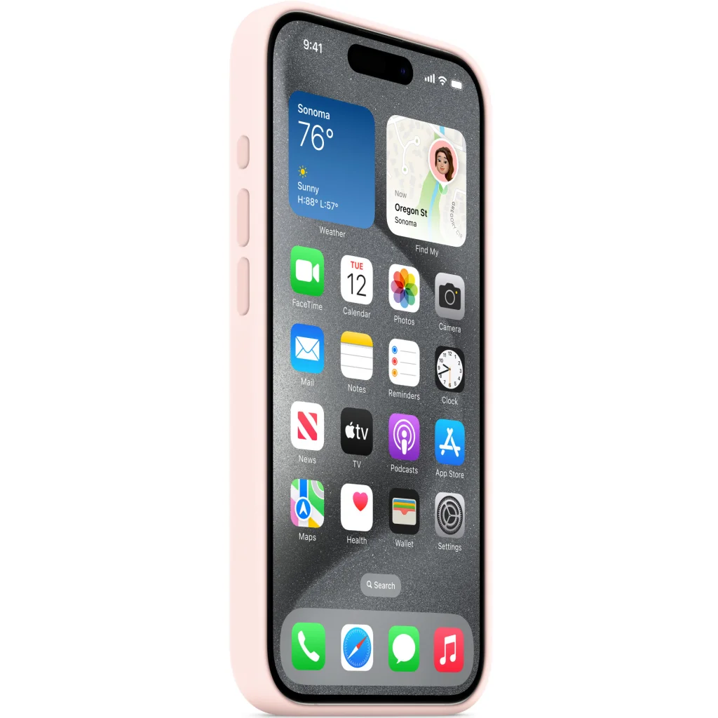 Чехол Apple iPhone 15 Pro Silicone Case with MagSafe Light Pink (MT1F3)