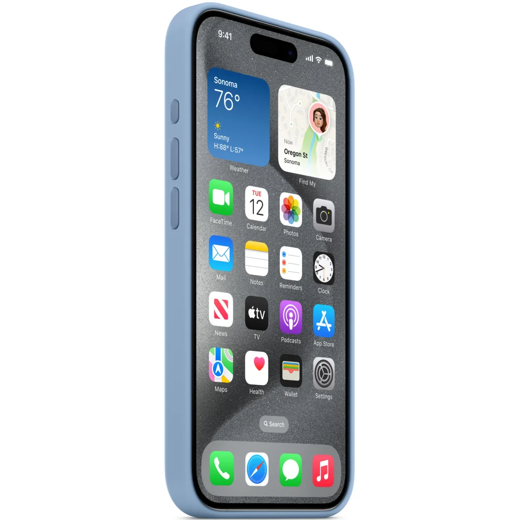 Чохол Apple iPhone 15 Pro Max Silicone Case with MagSafe Winter Blue (MT1Y3)