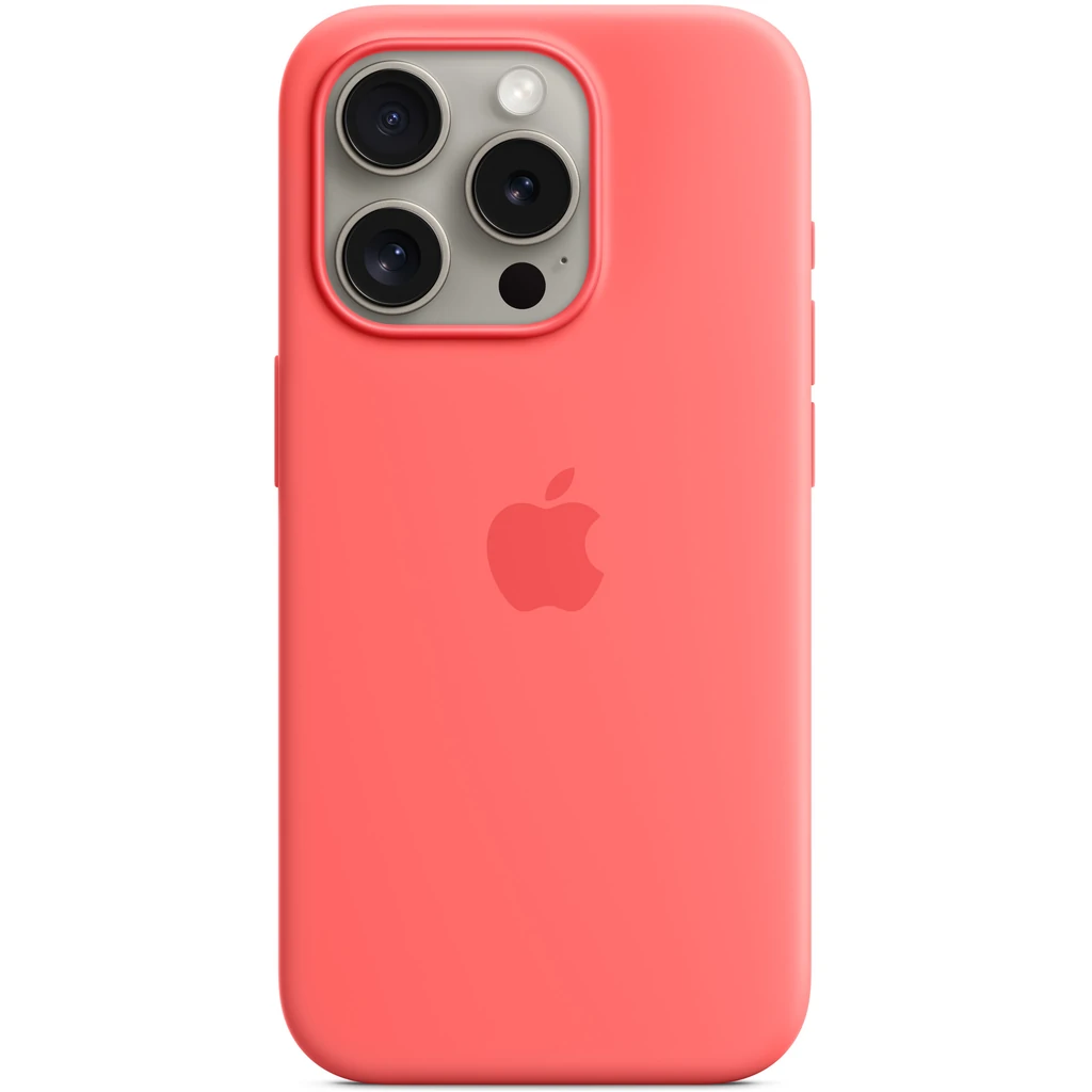 Чехол Apple iPhone 15 Pro Silicone Case with MagSafe Guava (HQCo)