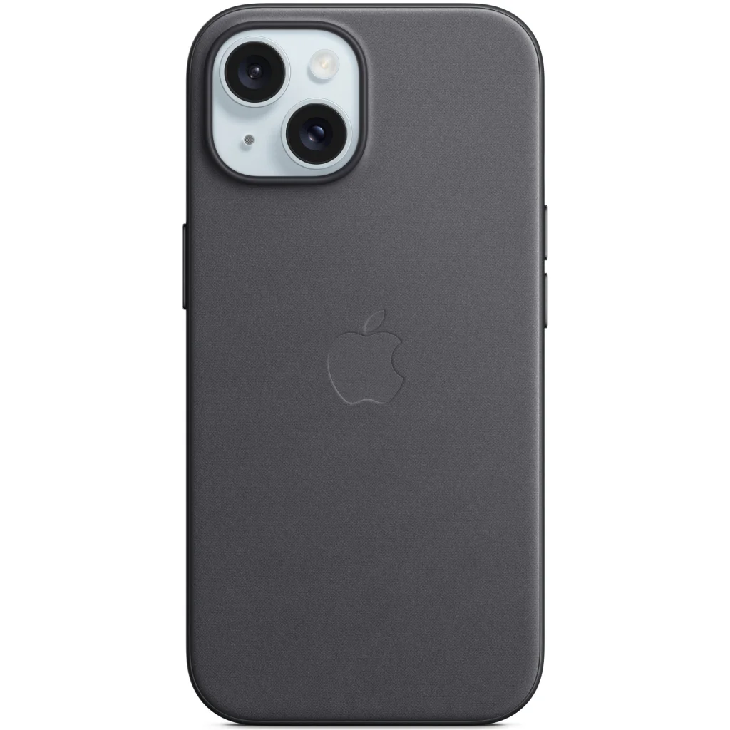 Чехол Apple iPhone 15 FineWoven Case with MagSafe Black (HQCo)