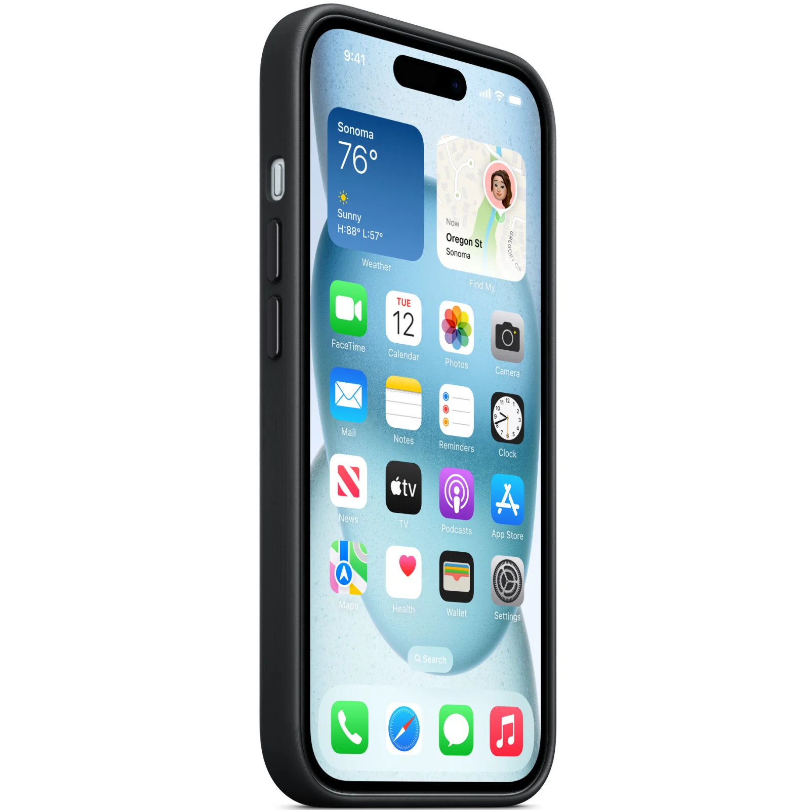 Чохол Apple iPhone 15 Plus FineWoven Case with MagSafe Black (MT423)