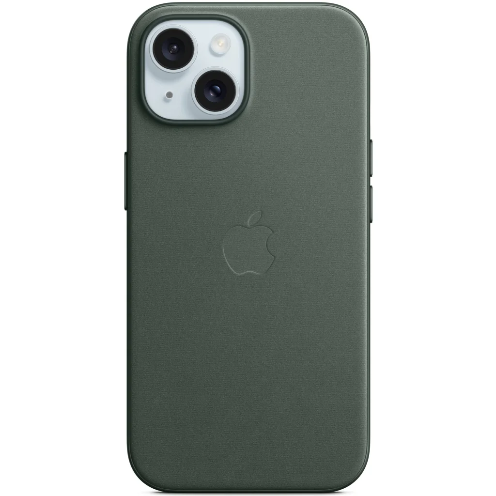 Чехол Apple iPhone 15 FineWoven Case with MagSafe Evergreen (HQCo)