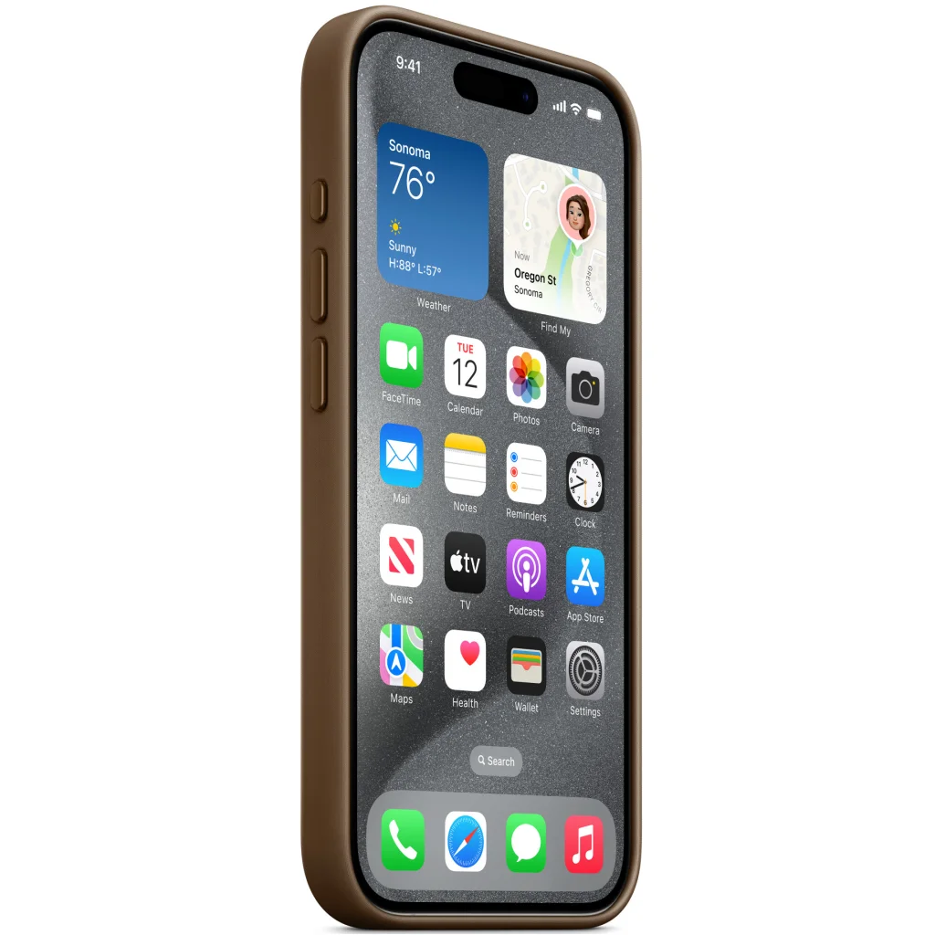 Чехол Apple iPhone 15 FineWoven Case with MagSafe Taupe (HQCo)