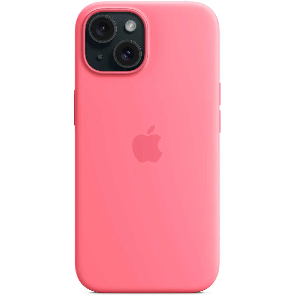Чехол Apple iPhone 15 Silicone Case with MagSafe Pink (HQCo)