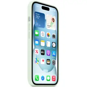 Чохол Apple iPhone 15 Silicone Case with MagSafe Soft Mint (MWNC3)