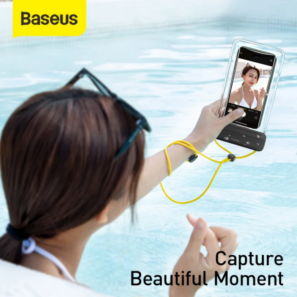 Водонепроникний чохол Baseus Let's go Slip Cover Waterproof Bag Gray Yellow (ACFSD-DGY)