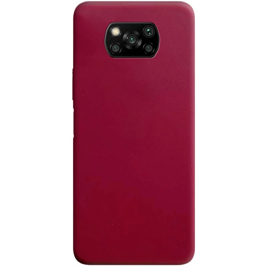 Чохол Xiaomi Poco X3 NFC, Poco X3 Pro Silicone Case Candy Bordo