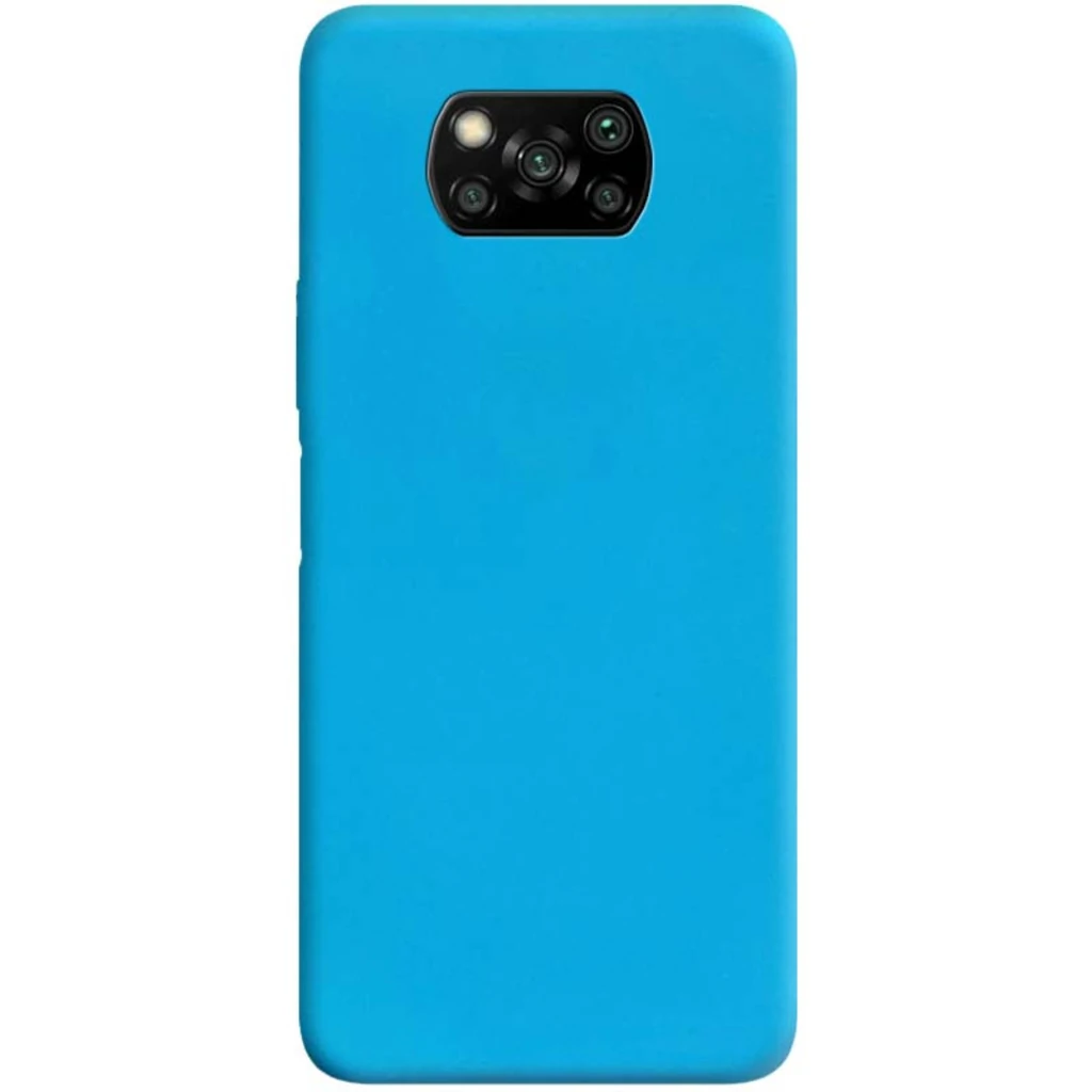 Чехол Xiaomi Poco X3 NFC, Poco X3 Pro Silicone Case Candy Light Blue