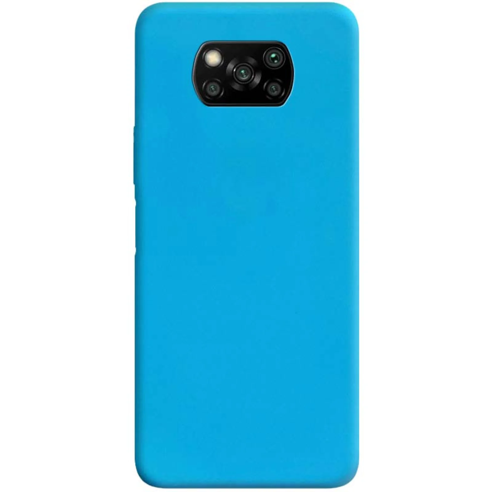 Чехол Xiaomi Poco X3 NFC, Poco X3 Pro Silicone Case Candy Light Blue