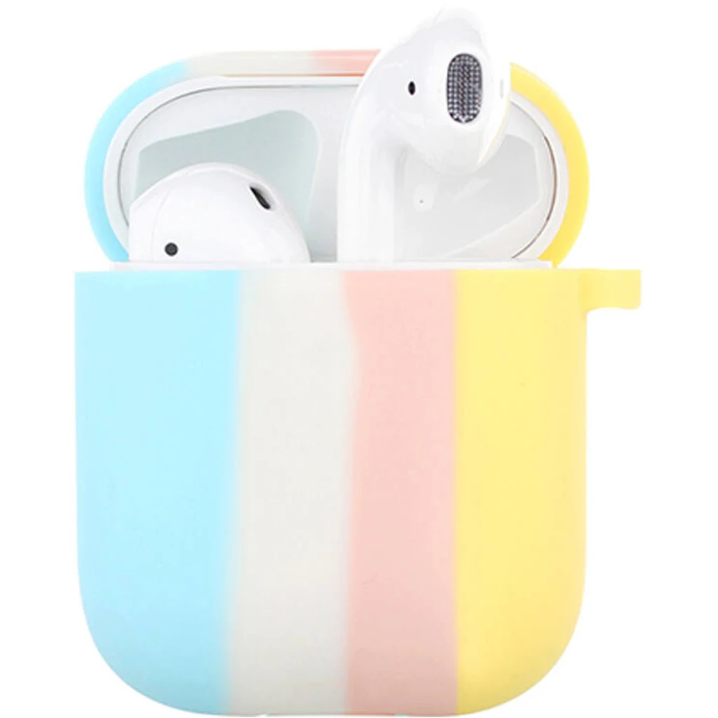 Чохол Airpods, Airpods 2 Colorfull Silicone Case Blue/Yellow
