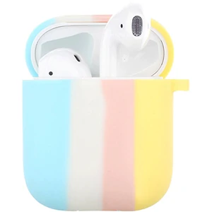 Колір: Блакитний - Чохол Airpods, Airpods 2 Colorfull Silicone Case Blue/Yellow