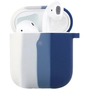 Колір: Синій - Чохол Airpods, Airpods 2 Colorfull Silicone Case White/Blue