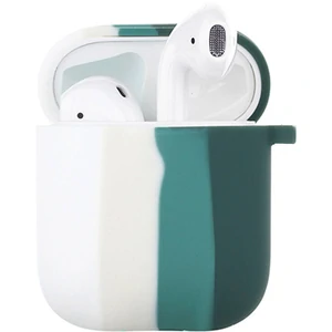 Колір: Зелений - Чохол Airpods, Airpods 2 Colorfull Silicone Case White/Green