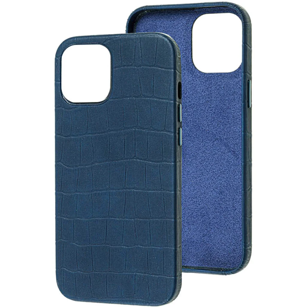 Чохол Apple iPhone 13 Pro Croco Leather Series Blue
