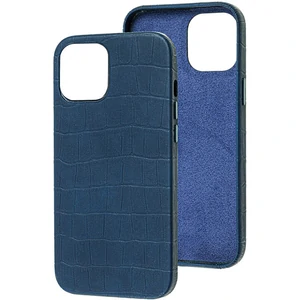 Колір: Синій - Чохол Apple iPhone 13 Pro Croco Leather Series Blue