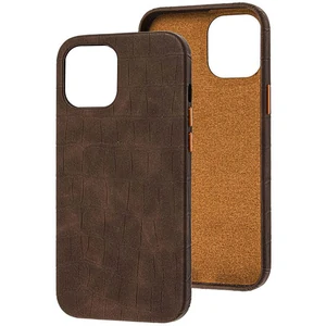 Чохол Apple iPhone 13 Pro Croco Leather Series Brown