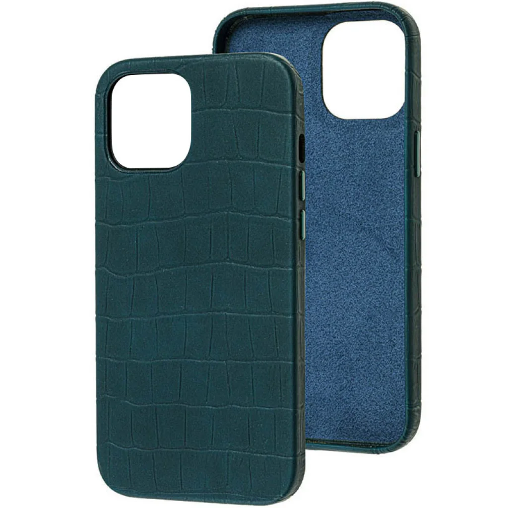 Чехол Apple iPhone 13 Pro Croco Leather Series Green
