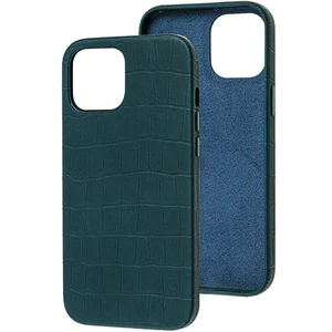 Колір: Зелений - Чохол Apple iPhone 13 Pro Croco Leather Series Green