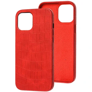 Колір: Червоний - Чохол Apple iPhone 13 Pro Croco Leather Series Red