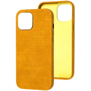 Чохол Apple iPhone 13 Croco Leather Series Yellow