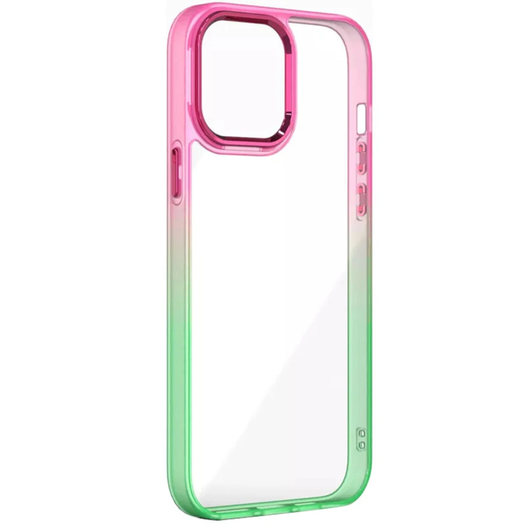 Чохол TPU+PC Fresh Sip Series Green Pink для iPhone 14 Pro Max