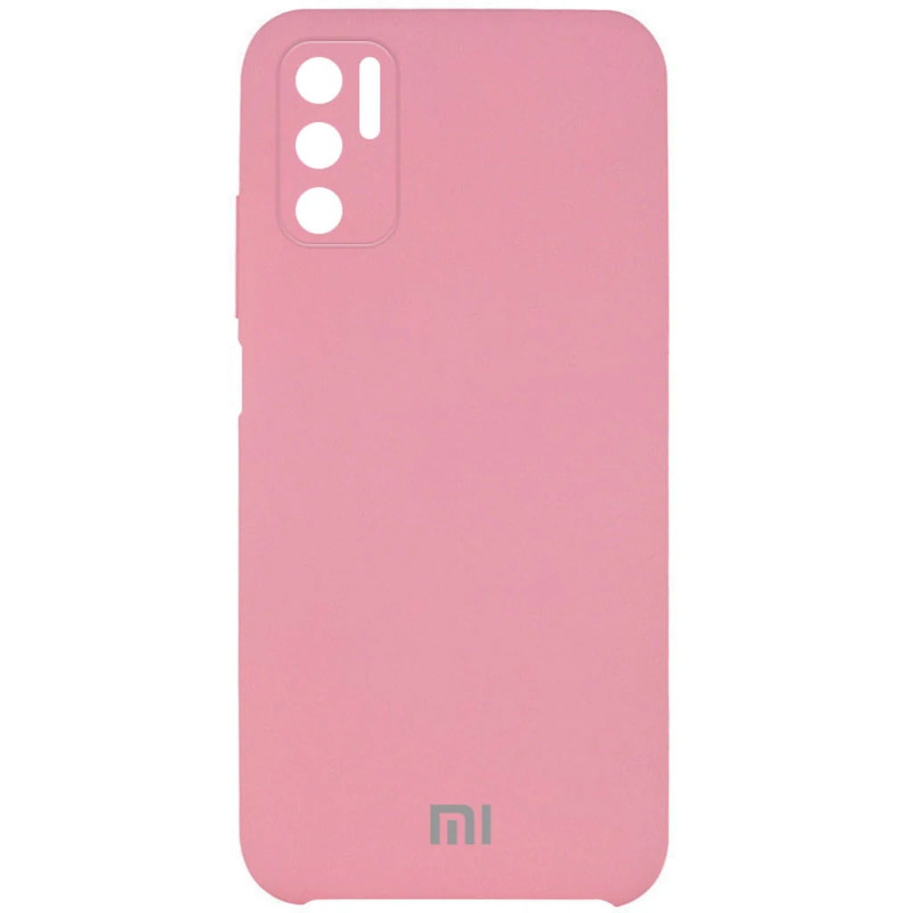 Чехол Silicone Cover Full Camera (AAA) Light Pink для Xiaomi Redmi Note 10 5G, Poco M3 Pro